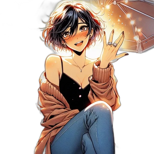 jacket, comic book art, concept art, anime transparent PNG cut-out