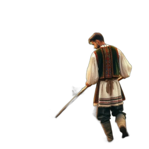 sword, staff, weapon, jacket transparent PNG cut-out
