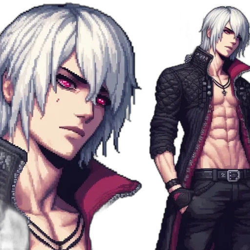 jacket, pixel art, concept art, fantasy art transparent PNG cut-out