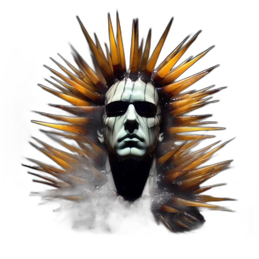 hair, mask, face, creature transparent PNG cut-out