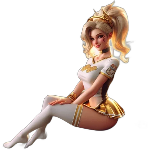 staff, dress, crown, concept art transparent PNG cut-out