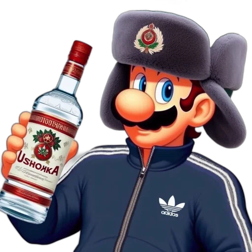 bottle, hat, jacket, weapon transparent PNG cut-out