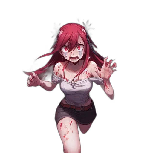 dress, creature, weapon, face transparent PNG cut-out