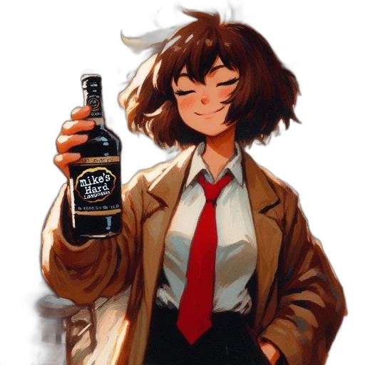 jacket, bottle, weapon, dress transparent PNG cut-out
