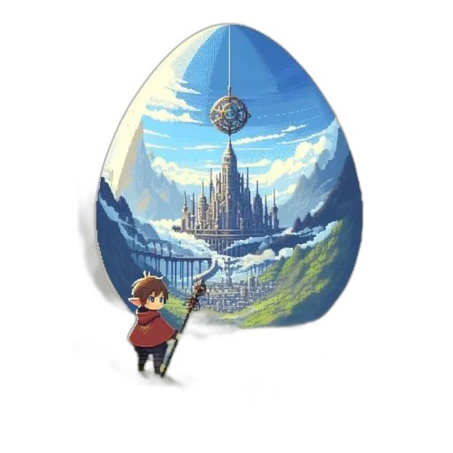 concept art, fantasy art, pixel art, anime transparent PNG cut-out
