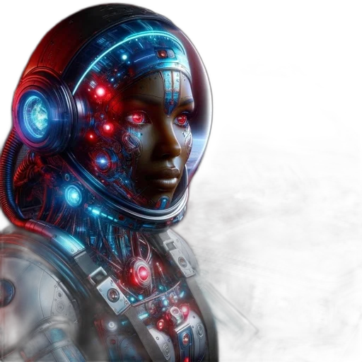 robot, face, cyberpunk, concept art transparent PNG cut-out