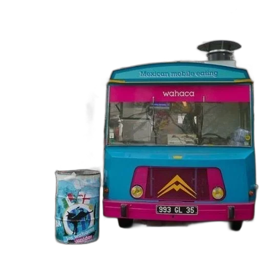 blue, pink, food, truck transparent PNG cut-out