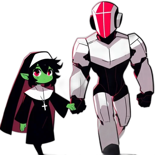 robot, concept art, pixel art, comic book art transparent PNG cut-out