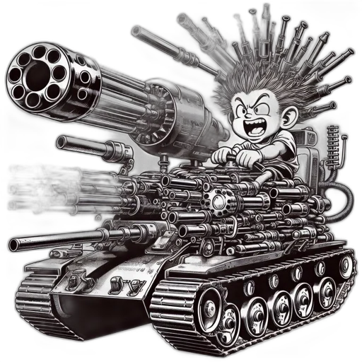 weapon, robot, concept art, comic book art transparent PNG cut-out