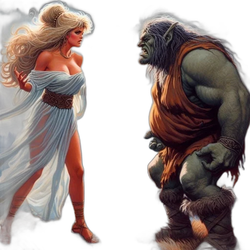 concept art, fantasy art, comic book art, photorealistic transparent PNG cut-out