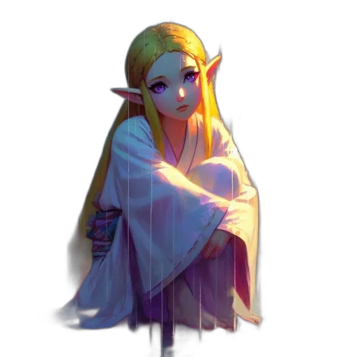 dress, staff, face, sword transparent PNG cut-out