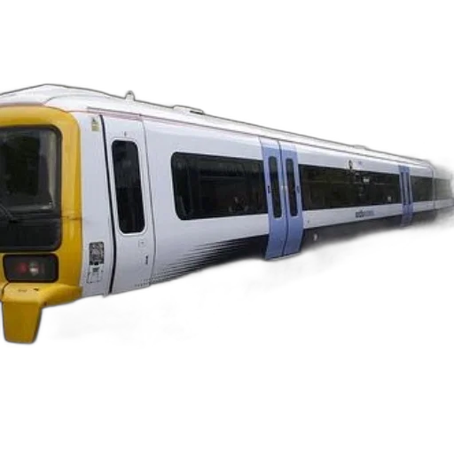 3d render, modern, passenger, train transparent PNG cut-out