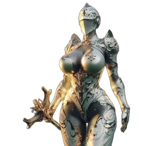 jewelry, robot, dress, concept art transparent PNG cut-out