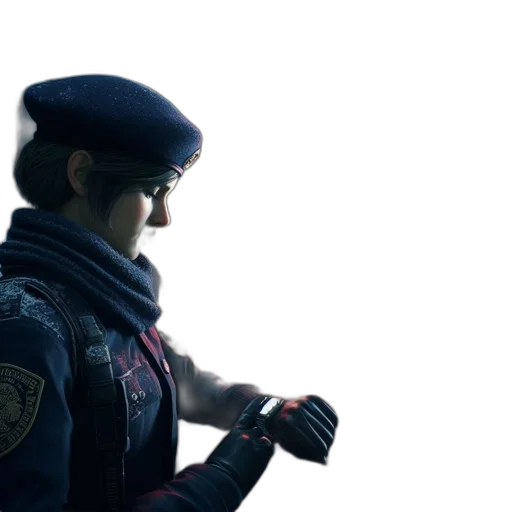 jacket, staff, weapon, robot transparent PNG cut-out