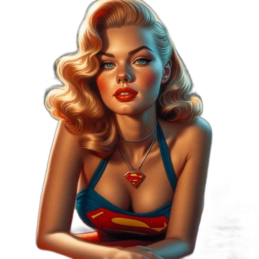 jewelry, dress, face, comic book art transparent PNG cut-out