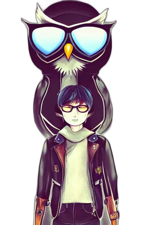 jacket, mask, creature, staff transparent PNG cut-out
