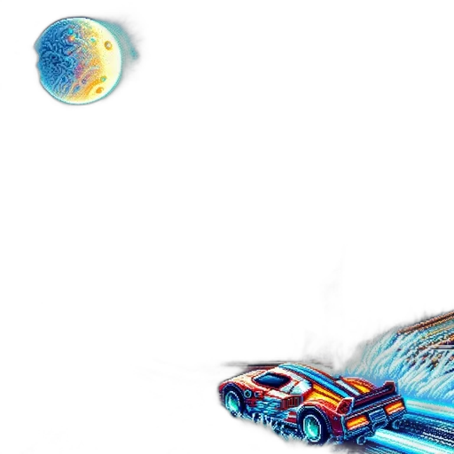 car, concept art, fantasy art, 3d render transparent PNG cut-out