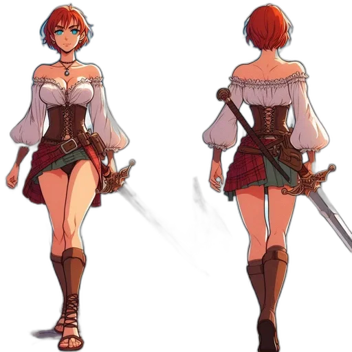 dress, concept art, fantasy art, anime transparent PNG cut-out