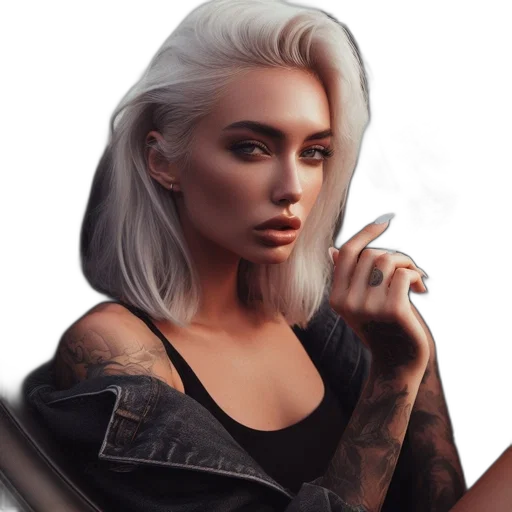 jacket, face, jewelry, dragon transparent PNG cut-out