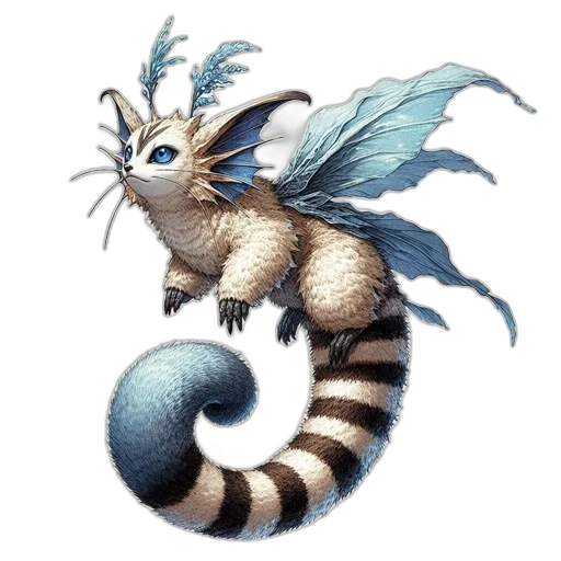 dragon, creature, animal, staff transparent PNG cut-out
