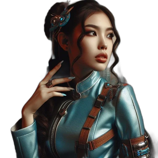 dress, face, robot, jewelry transparent PNG cut-out