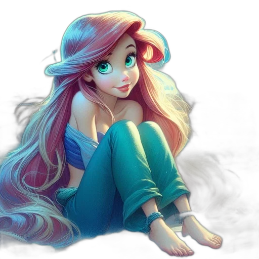 face, dress, hat, fantasy art transparent PNG cut-out