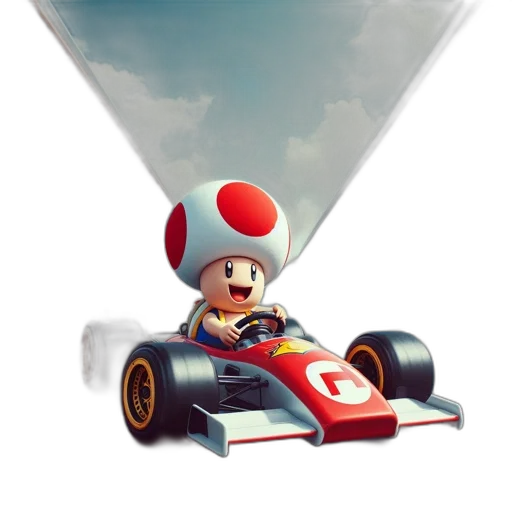 car, hat, concept art, 3d render transparent PNG cut-out