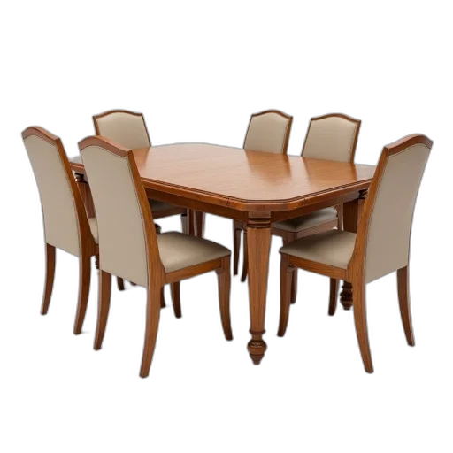 furniture, 3d render, wooden, dining transparent PNG cut-out