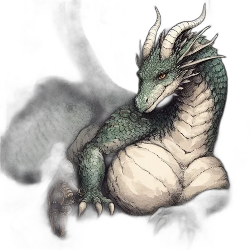 dragon, creature, animal, staff transparent PNG cut-out