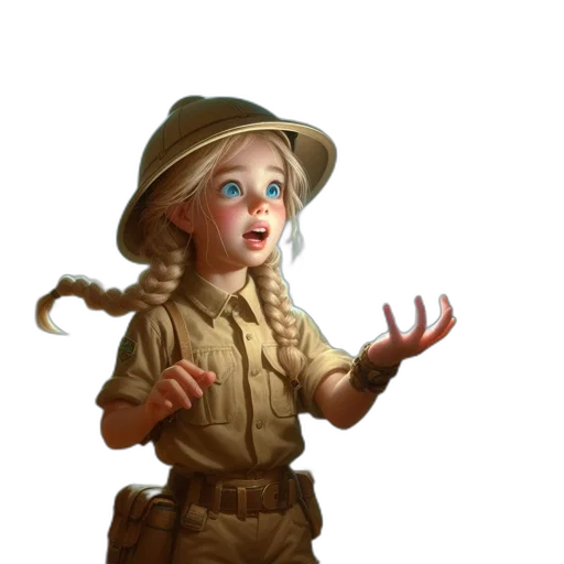 staff, hat, creature, face transparent PNG cut-out