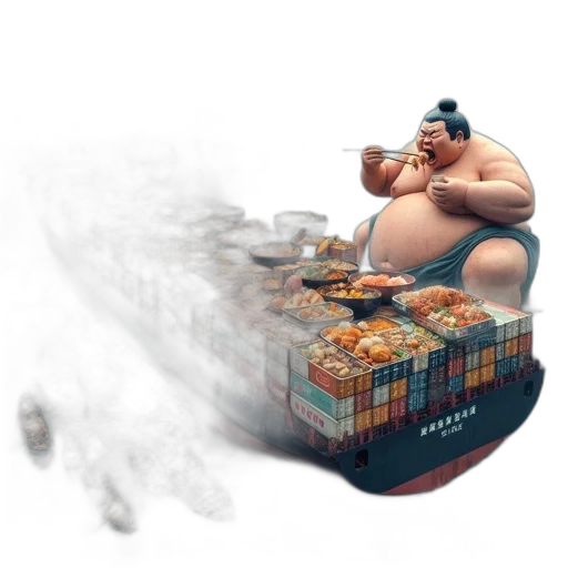 food, robot, concept art, 3d render transparent PNG cut-out