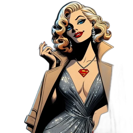 dress, comic book art, cartoon, concept art transparent PNG cut-out
