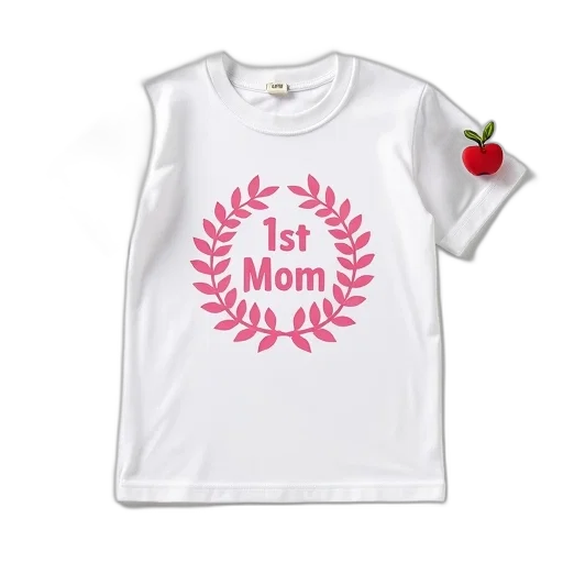 white, t-shirt, pink, circular transparent PNG cut-out