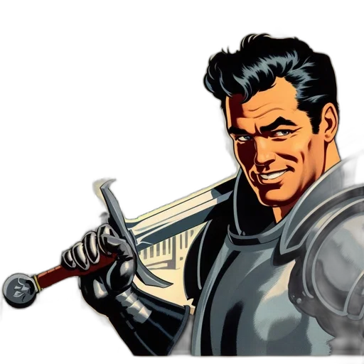 weapon, sword, staff, comic book art transparent PNG cut-out