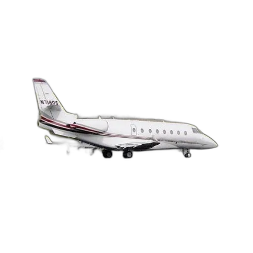 small, white, plane, red transparent PNG cut-out