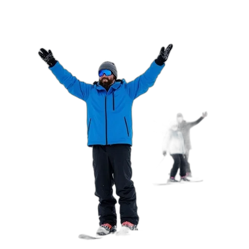 jacket, staff, 3d render, concept art transparent PNG cut-out