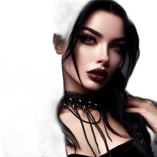 jewelry, face, dress, hair transparent PNG cut-out