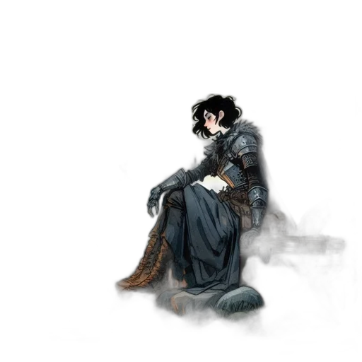 dragon, sword, jacket, staff transparent PNG cut-out