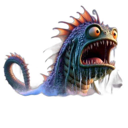 dragon, creature, animal, staff transparent PNG cut-out