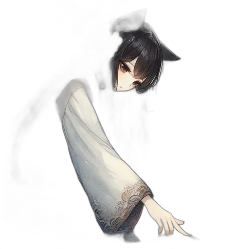 dress, creature, mask, staff transparent PNG cut-out