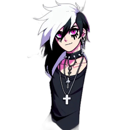 jewelry, staff, cartoon, pixel art transparent PNG cut-out