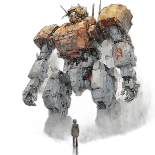robot, weapon, concept art, fantasy art transparent PNG cut-out