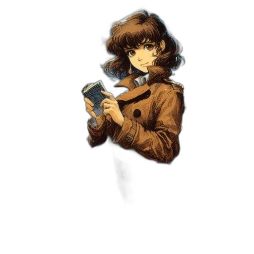 jacket, robot, face, weapon transparent PNG cut-out