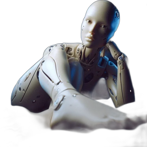 robot, face, creature, 3d render transparent PNG cut-out
