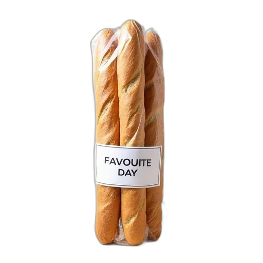 food, stack, baguettes, wrapped transparent PNG cut-out