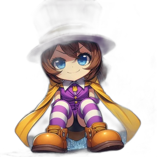 hat, staff, robot, anime transparent PNG cut-out