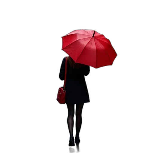 umbrella, staff, jacket, dress transparent PNG cut-out
