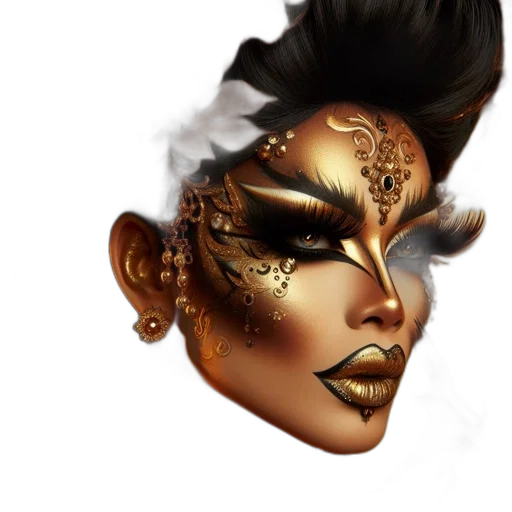 crown, face, jewelry, mask transparent PNG cut-out