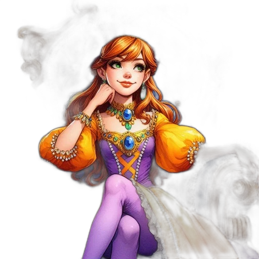 dress, crown, staff, jewelry transparent PNG cut-out