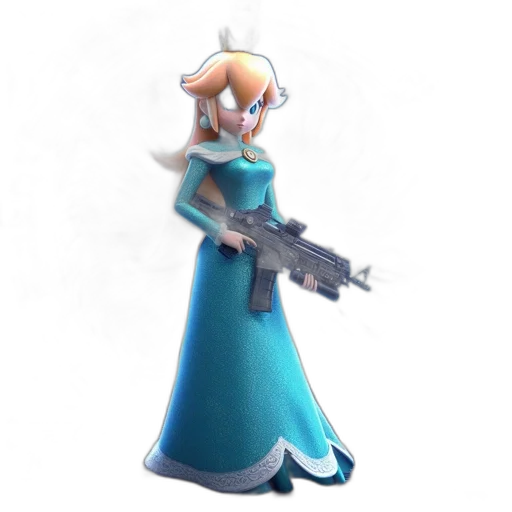 weapon, staff, dress, crown transparent PNG cut-out